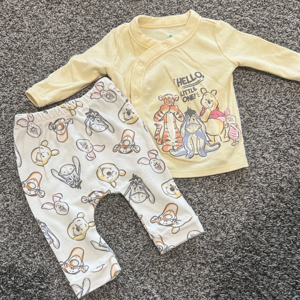 Disney Yellow and White Kids Matching Set